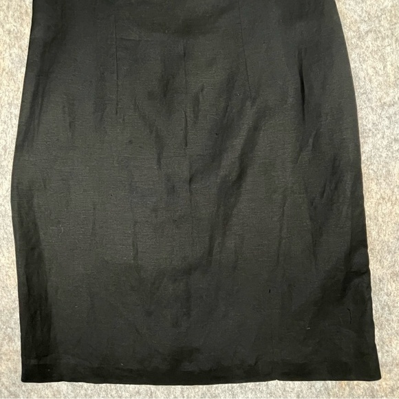 Jessica Howard Black Linen Blend Beaded Embroidered Sleeveless Summer Dress - 10 - Picture 8 of 15